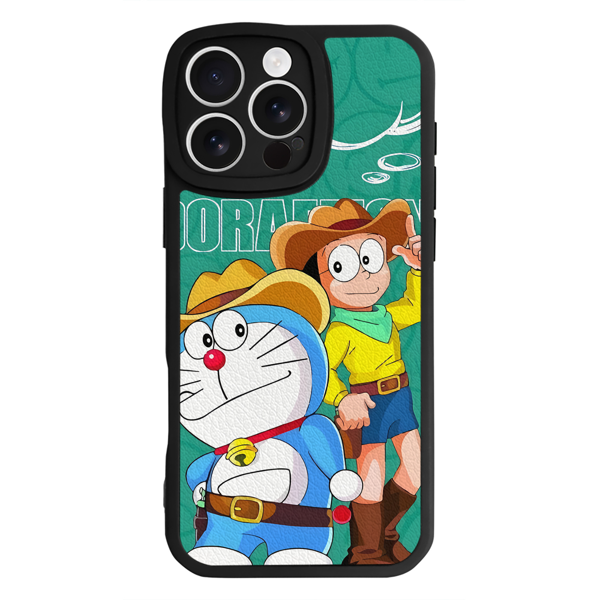 （画像用） ドラえもん Doraemon 【iPhone 16シリーズ対応】シリコンスマホケース（レザー調） 材質：シリコン